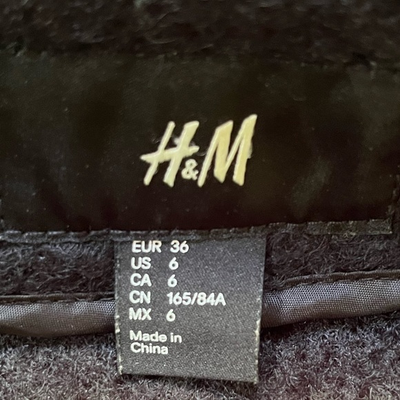 Size 6 black boiled wool jacket - Picture 3 of 7